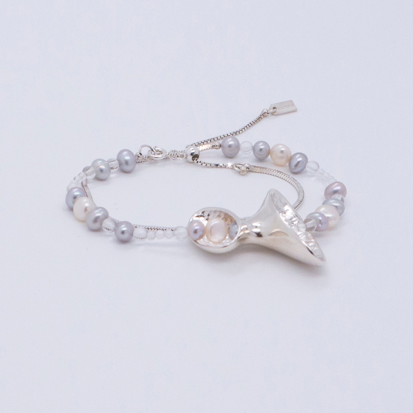 Multiverse - Wormhole Pearl Bracelet / Necklace (Silver) 