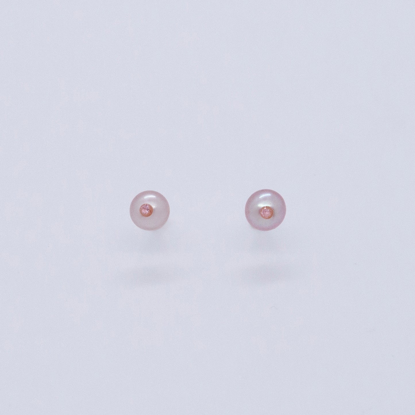 Multiverse - Classic 5mm CZ Lavender Pearl Earrings (Cherry Blossom)