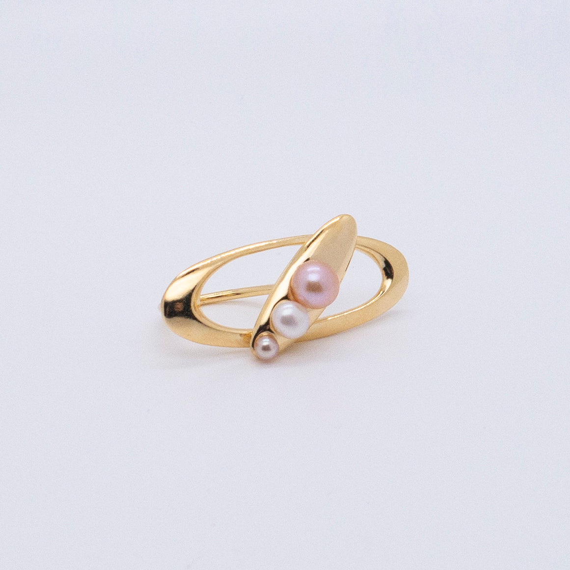 Multiverse - Time Travel Pearl Ring (18K Gold Plated) 