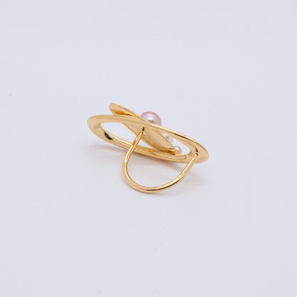 Multiverse - Time Travel Pearl Ring (18K Gold Plated) 