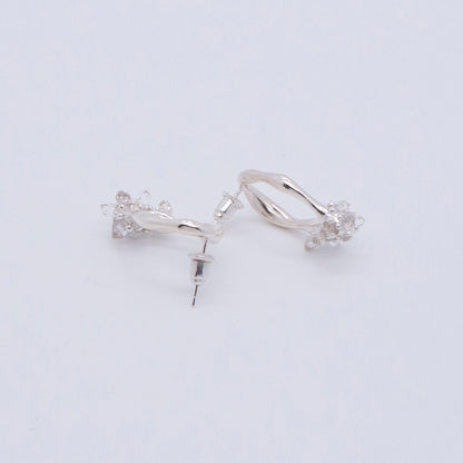 Space Ice - Small Herkimer Diamond Earrings (Silver)