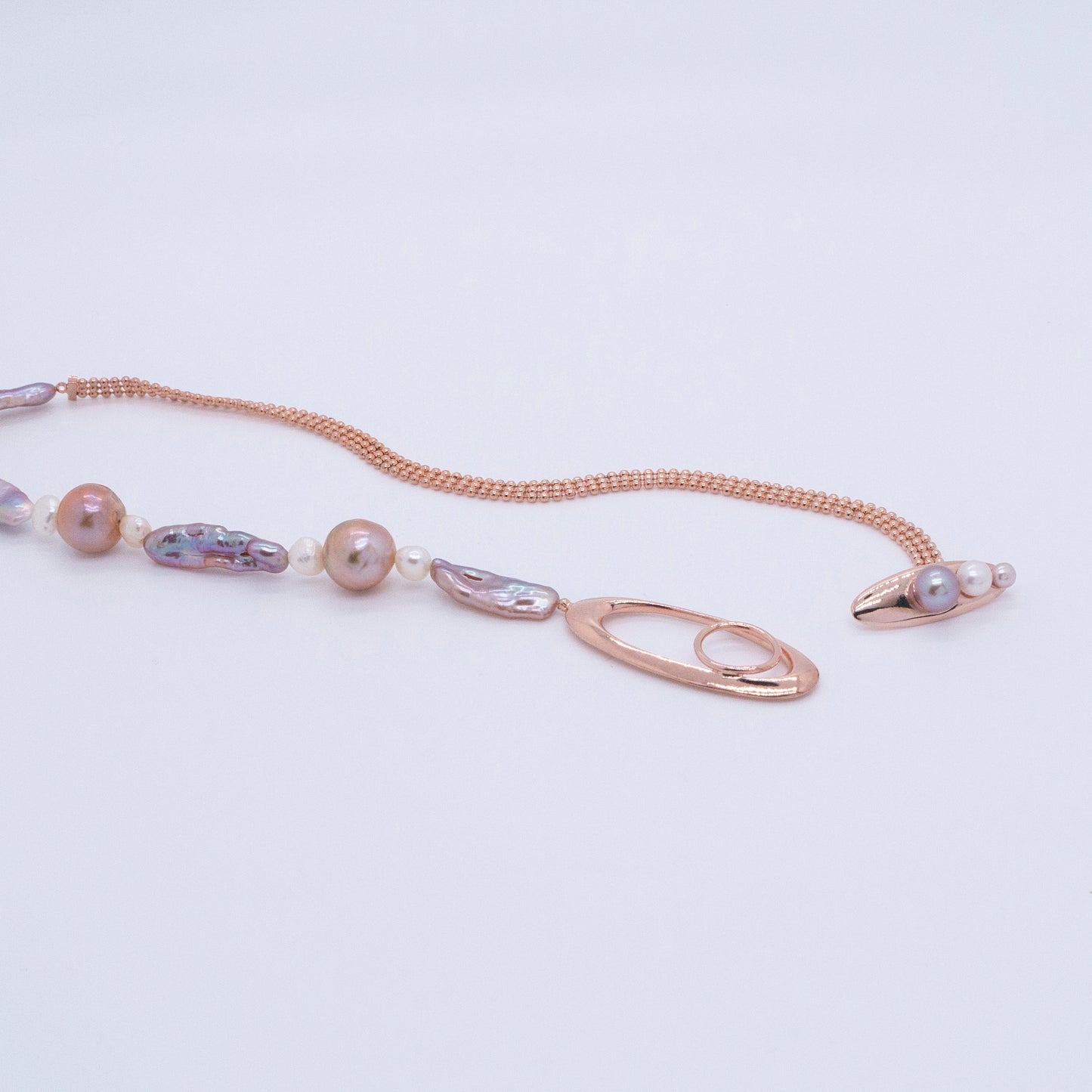 Multiverse - Time Travel Lavender Pearl Choker (Rose Gold Plated) 