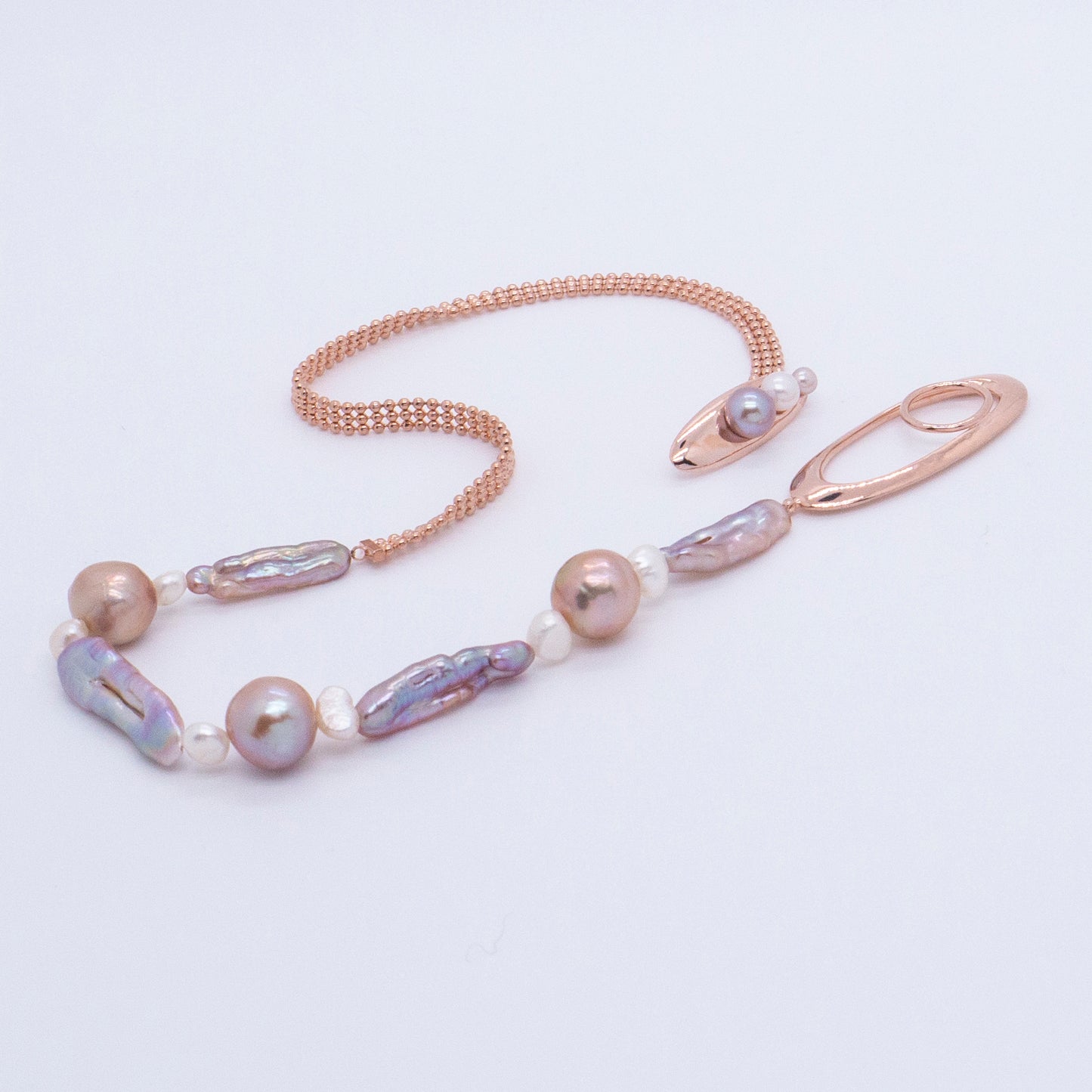 Multiverse - Time Travel Lavender Pearl Choker (Rose Gold Plated) 