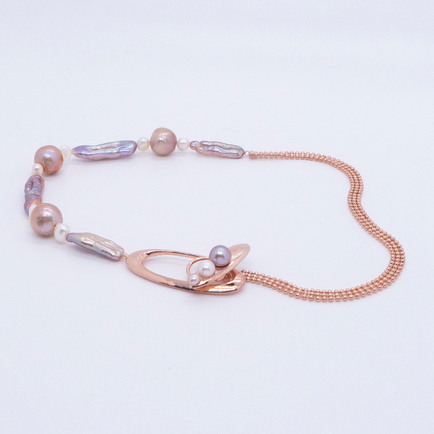 Multiverse - Time Travel Lavender Pearl Choker (Rose Gold Plated) 