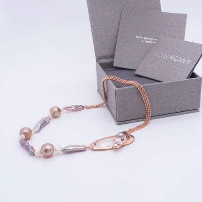 Multiverse - Time Travel Lavender Pearl Choker (Rose Gold Plated) 