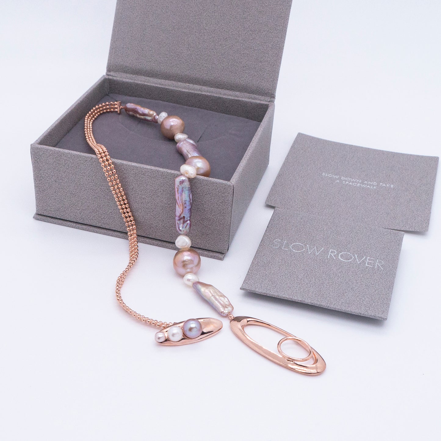 Multiverse - Time Travel Lavender Pearl Choker (Rose Gold Plated) 