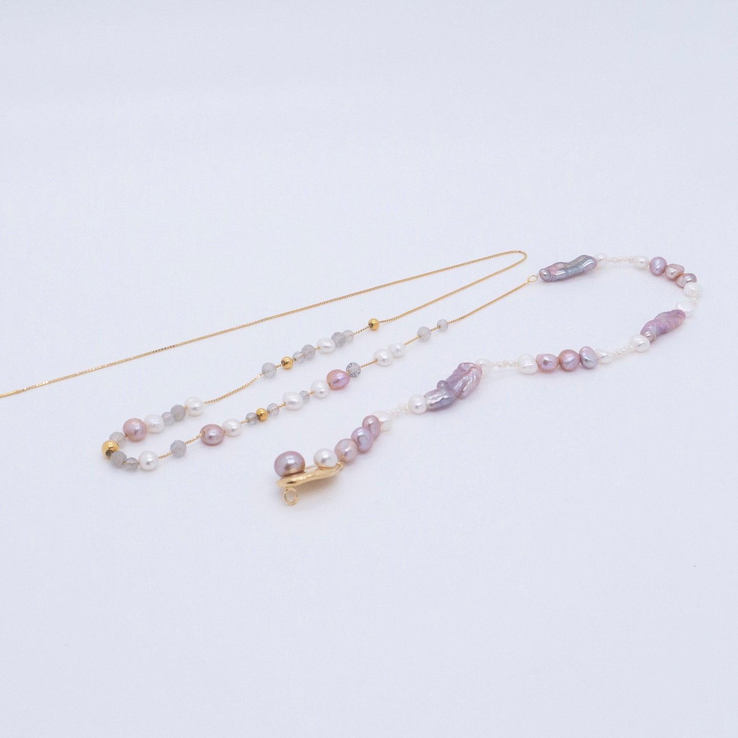 Multiverse - Parallel Universes Pearl Long Necklace (18K Gold Plated)