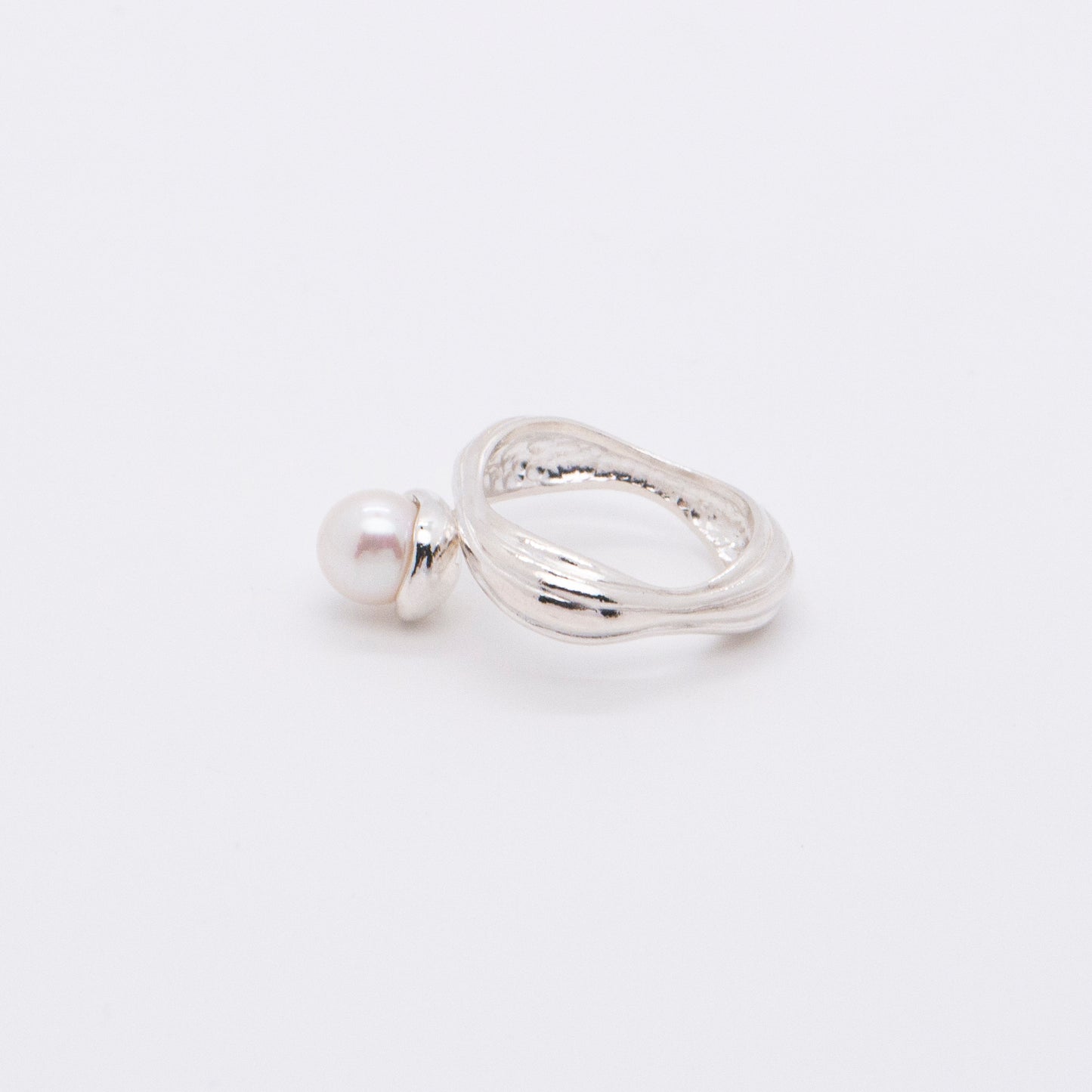 Solar Flares - Coronal Rain Pearl Ring (Silver)