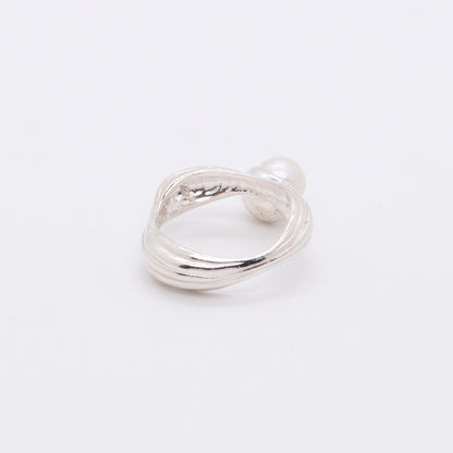 Solar Flares - Coronal Rain Pearl Ring (Silver)