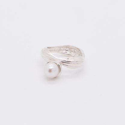 Solar Flares - Coronal Rain Pearl Ring (Silver)