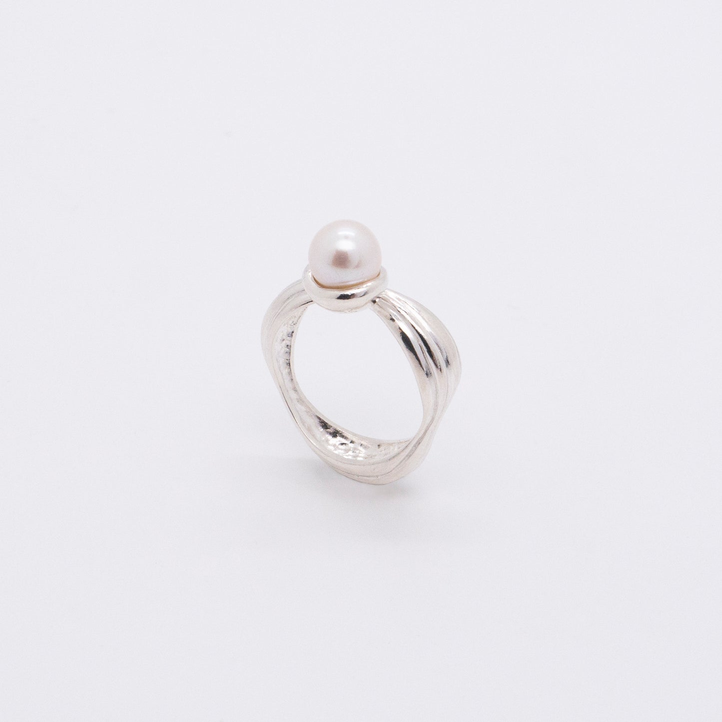 Solar Flares - Coronal Rain Pearl Ring (Silver)