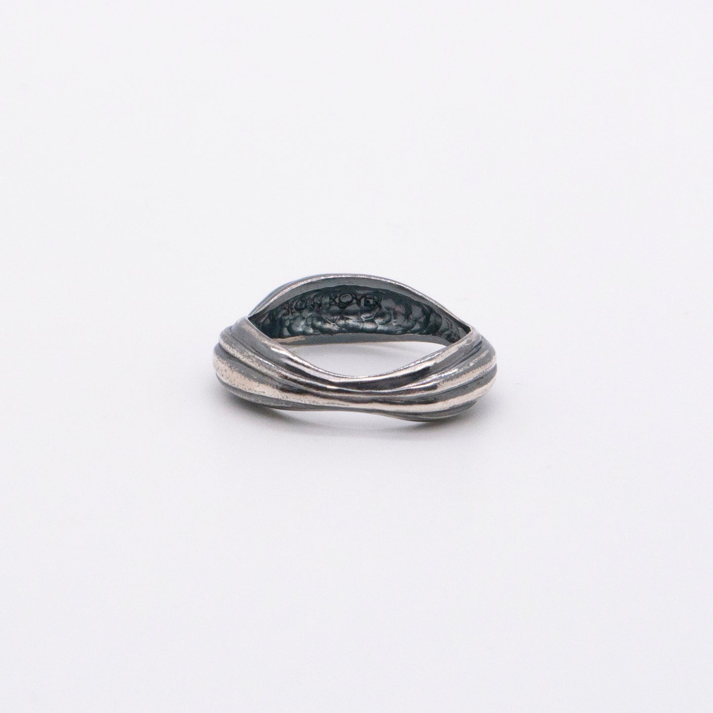 Solar Flares - Coronal Rain Ring (Oxidised Silver)