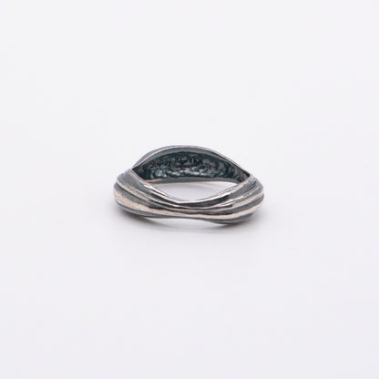 Solar Flares - Coronal Rain Ring (Oxidised Silver)