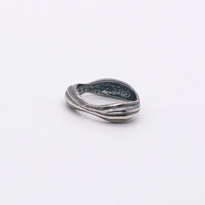 Solar Flares - Coronal Rain Ring (Oxidised Silver)