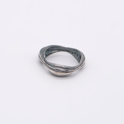 Solar Flares - Coronal Rain Ring (Oxidised Silver)