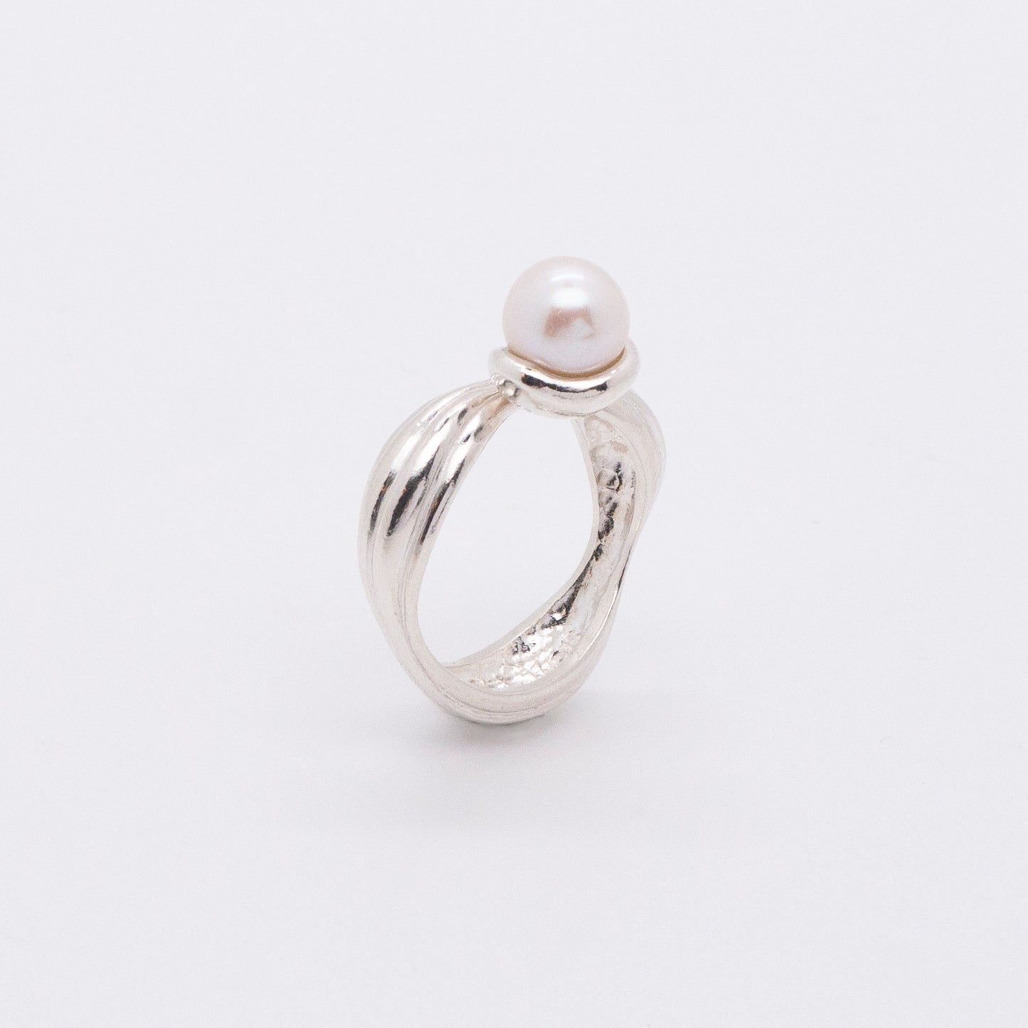 Solar Flares - Coronal Rain Pearl Ring (Silver)