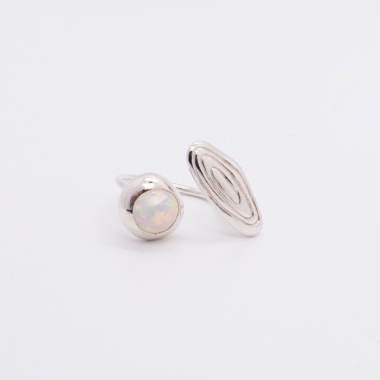 Solar Flares - Magnetic Storm Opal Ring (Silver)