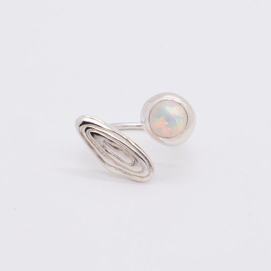 Solar Flares - Magnetic Storm Opal Ring (Silver)