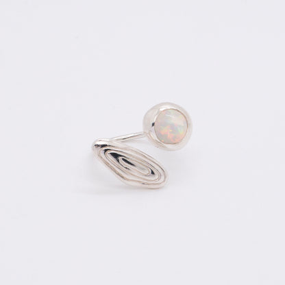 Solar Flares - Magnetic Storm Opal Ring (Silver)