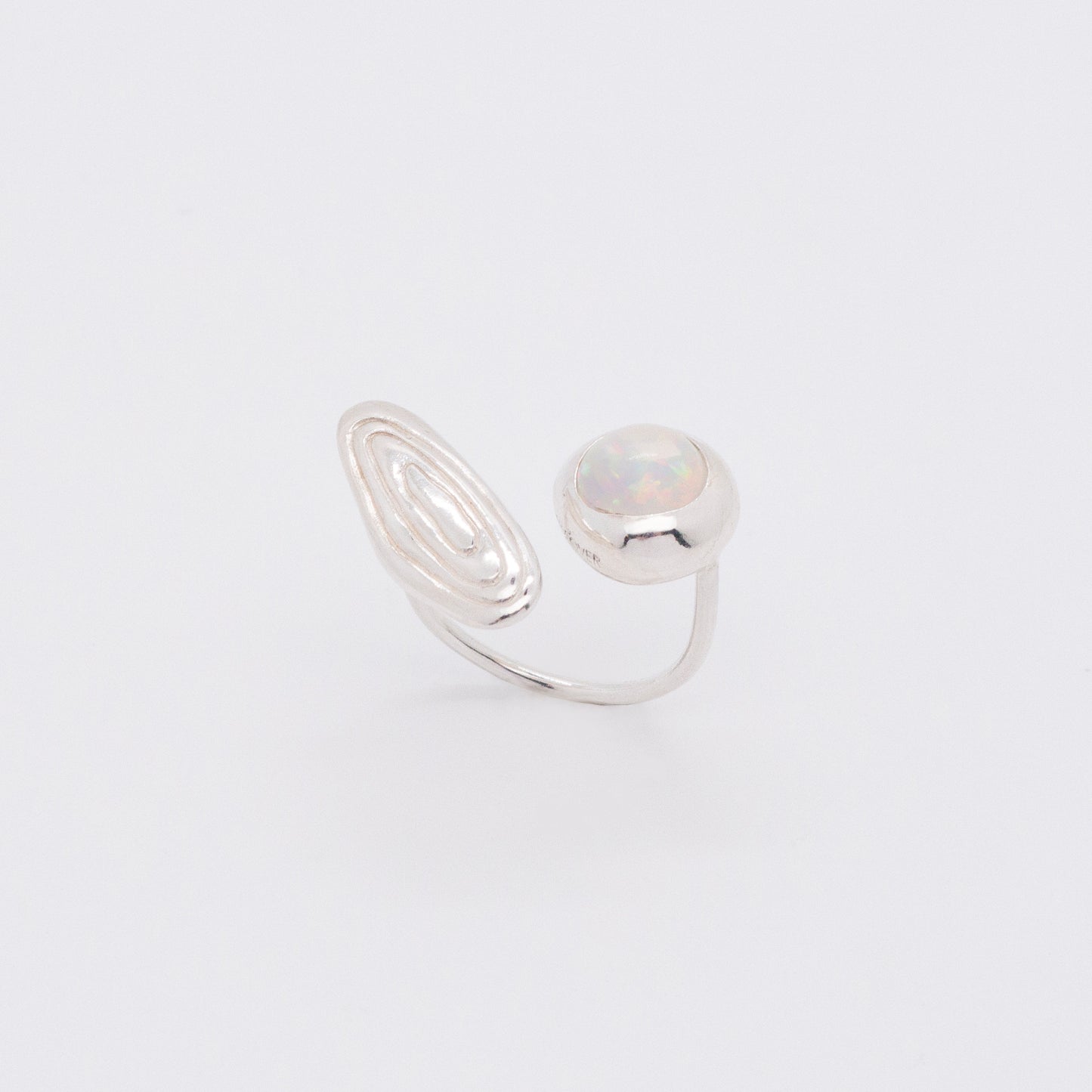 Solar Flares - Magnetic Storm Opal Ring (Silver)