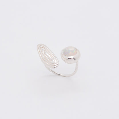 Solar Flares - Magnetic Storm Opal Ring (Silver)