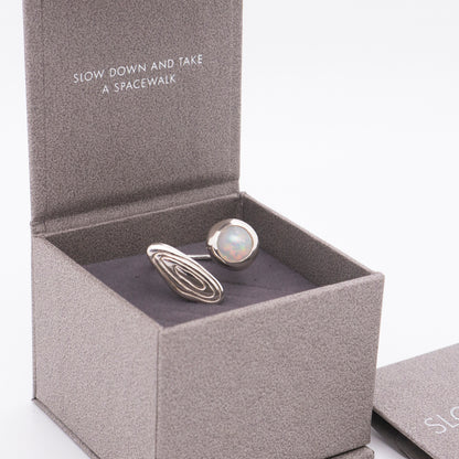 Solar Flares - Magnetic Storm Opal Ring (Silver)