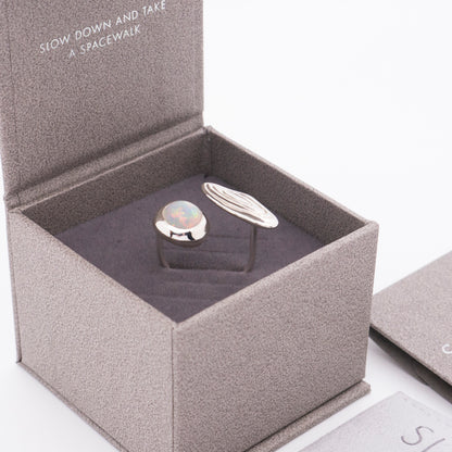 Solar Flares - Magnetic Storm Opal Ring (Silver)