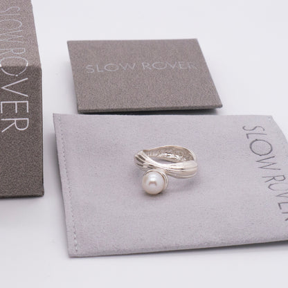 Solar Flares - Coronal Rain Pearl Ring (Silver)