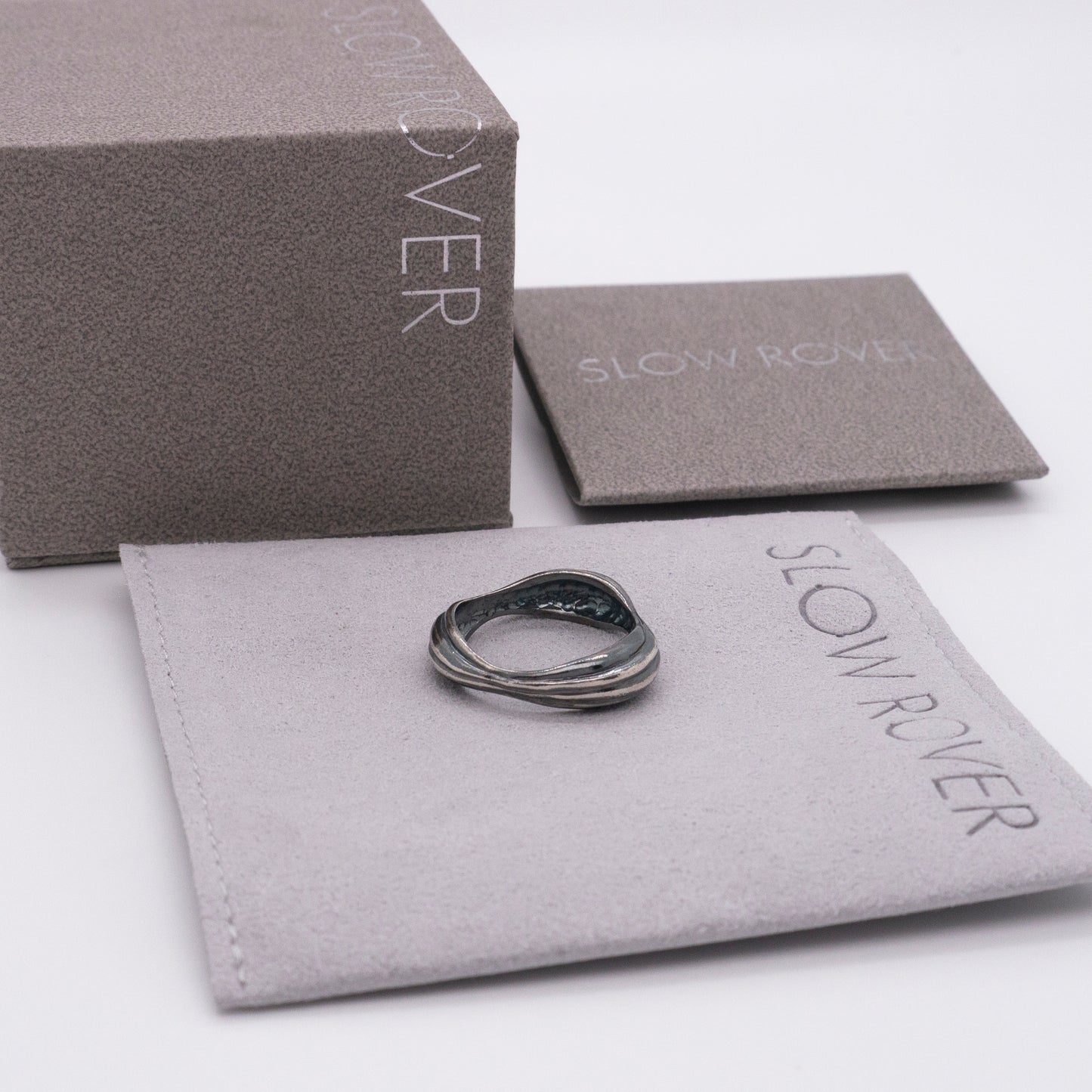 Solar Flares - Coronal Rain Ring (Oxidised Silver)