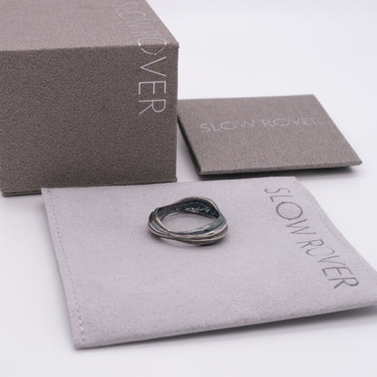 Solar Flares - Coronal Rain Ring (Oxidised Silver)
