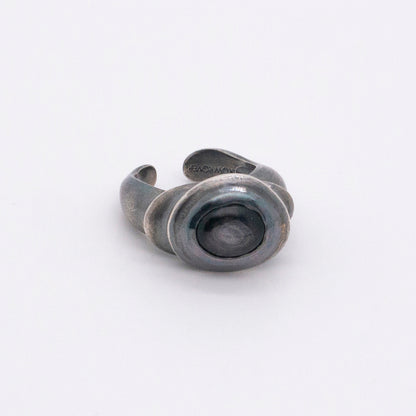Solar Flares - Sunspots Hypersthene Ring / Ear Cuff (Oxidised Silver)