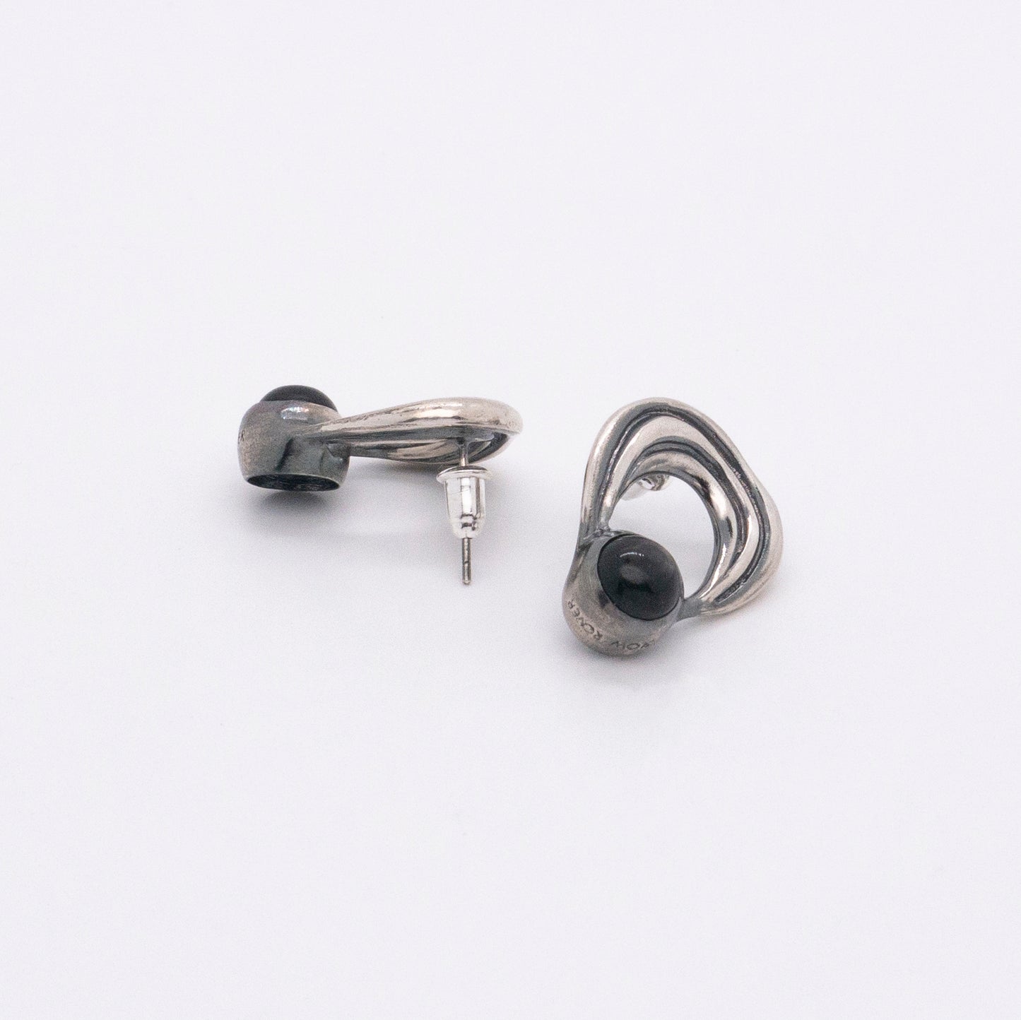 Solar Flares - Prominence Hypersthene Earrings (Oxidised Silver)