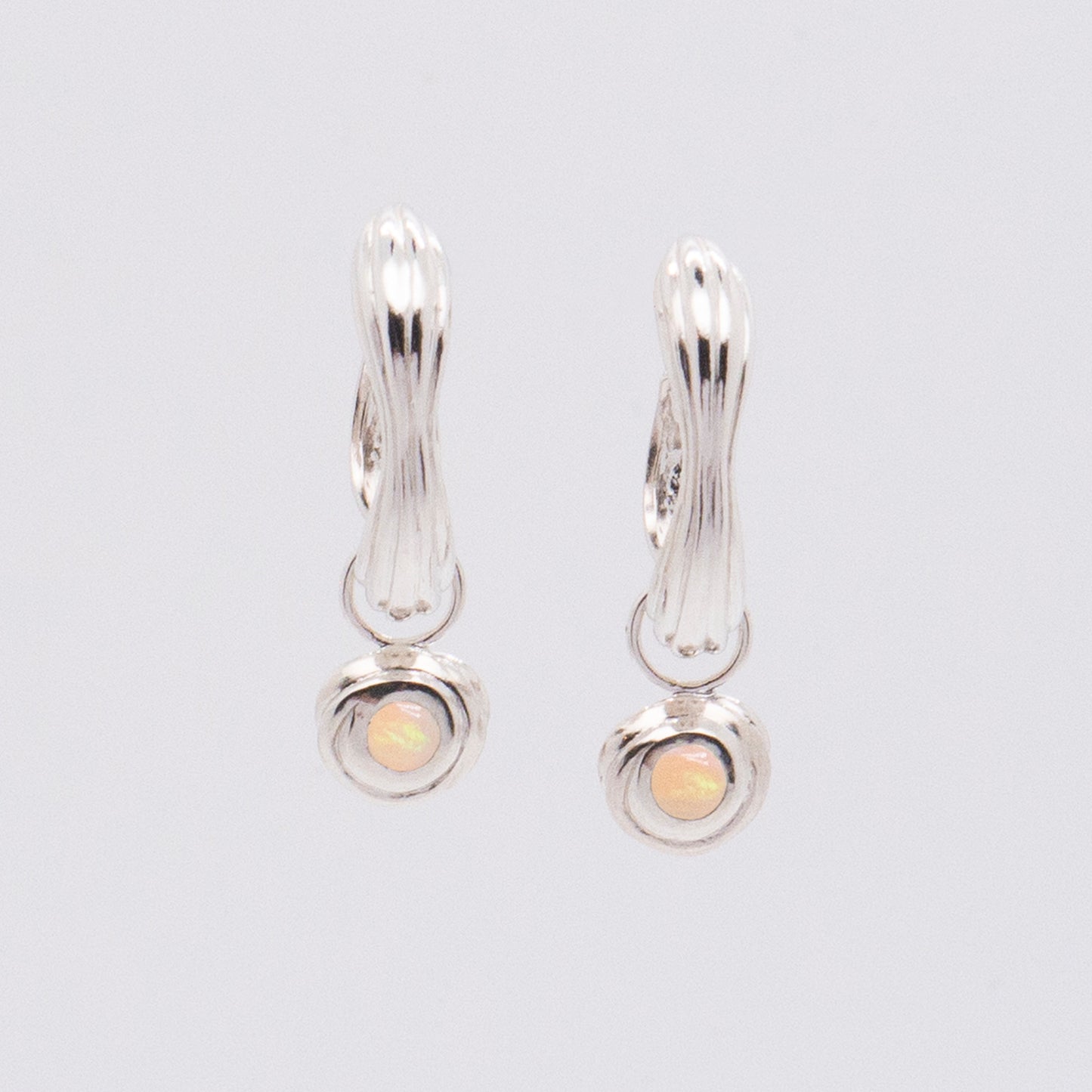 Solar Flares - Coronal Rain Opal Earrings (Silver)