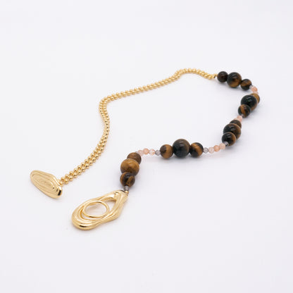 ソーラーフラッシュマグネティックストームホワイトバロックラウンドパールショートネックレス - スターリングシルバー