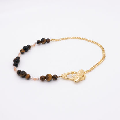 ソーラーフラッシュマグネティックストームホワイトバロックラウンドパールショートネックレス - スターリングシルバー