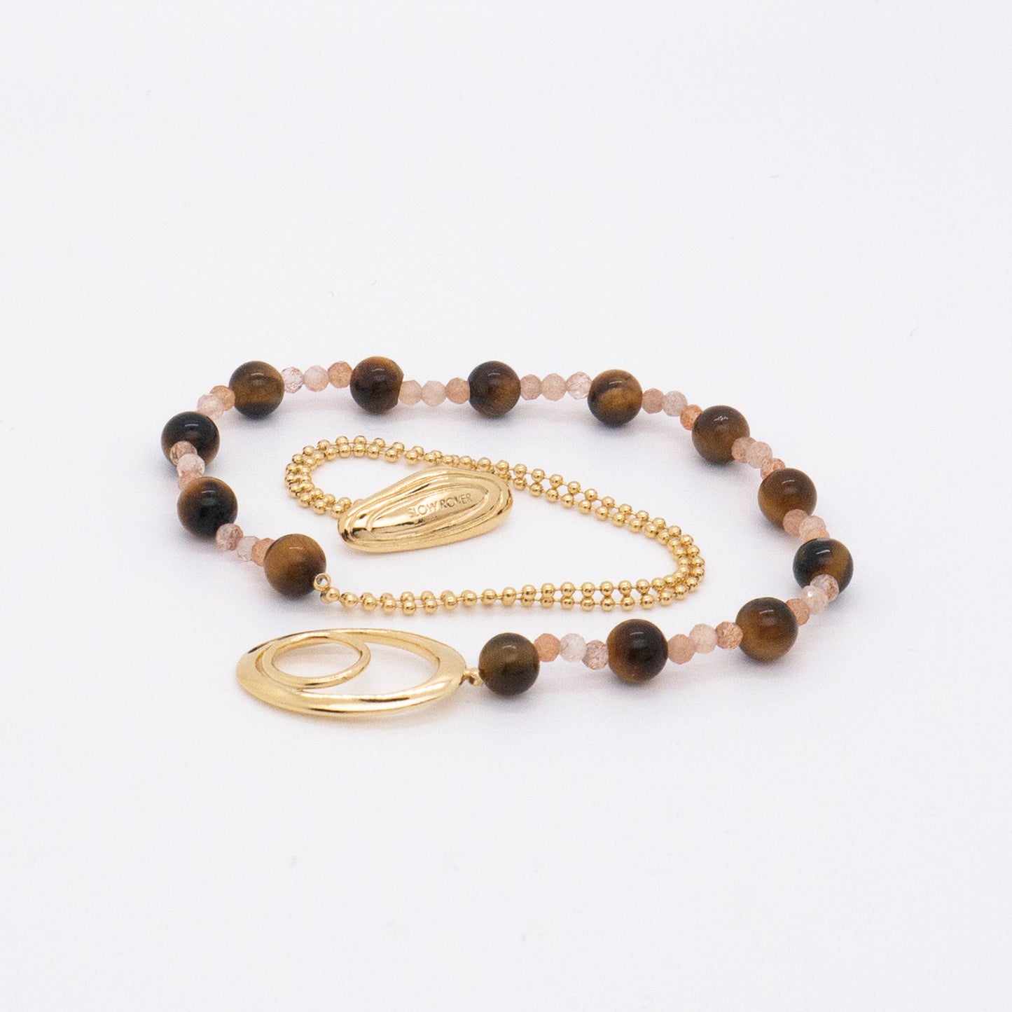 Solar Flares - Magnetic Storm Tigerite Sunstone Bracelet (18K Gold Plated)