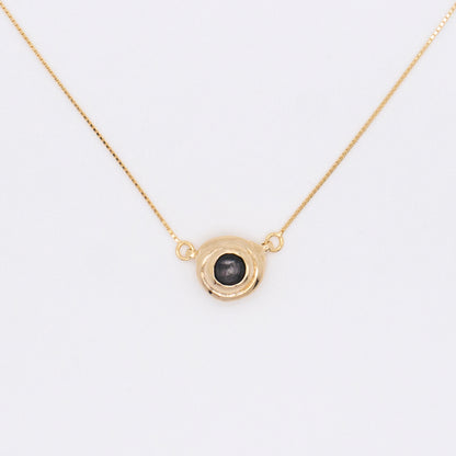 太陽閃焰 太陽黑子金運石鎖骨鍊-厚鍍18K金