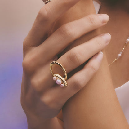 Multiverse - Time Travel Baby Pearl Ring (18K Gold Plated) 